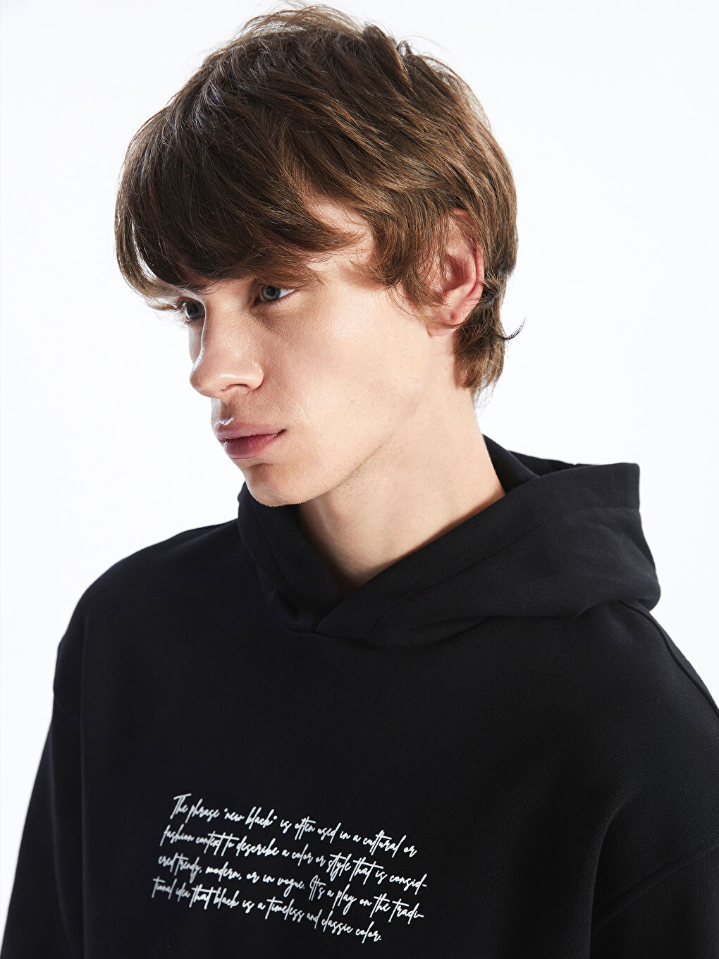 XSIDE Sweat-Shirt à Capuche Épais Imprimé à Manches Longues pour