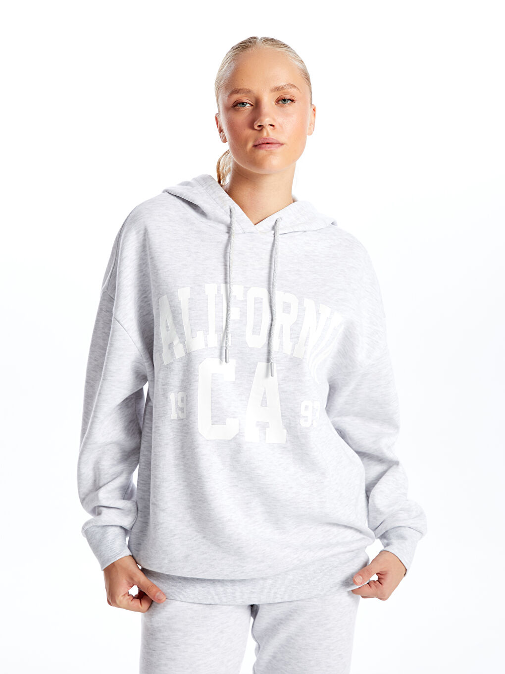 Printed Oversize Women s Thick Hoodie W4DK69Z8 E86 W4DK69Z8 E86 LC Waikiki