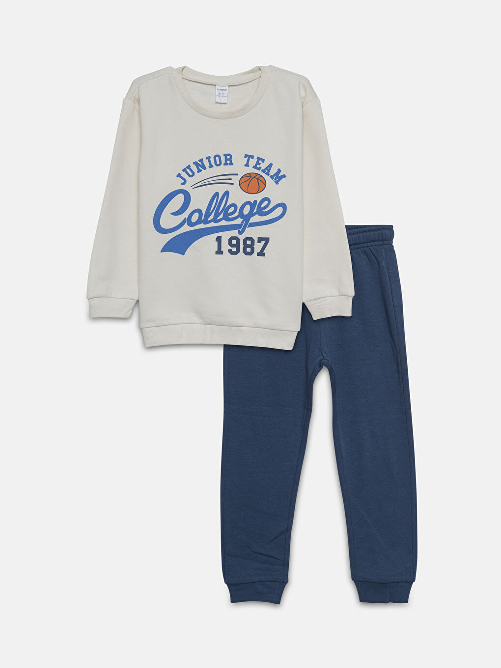 Crew Neck Printed Baby Boy Sweatshirt and Tracksuit Bottom 2 Piece Set W4DL06Z1 QVK W4DL06Z1 QVK LC Waikiki