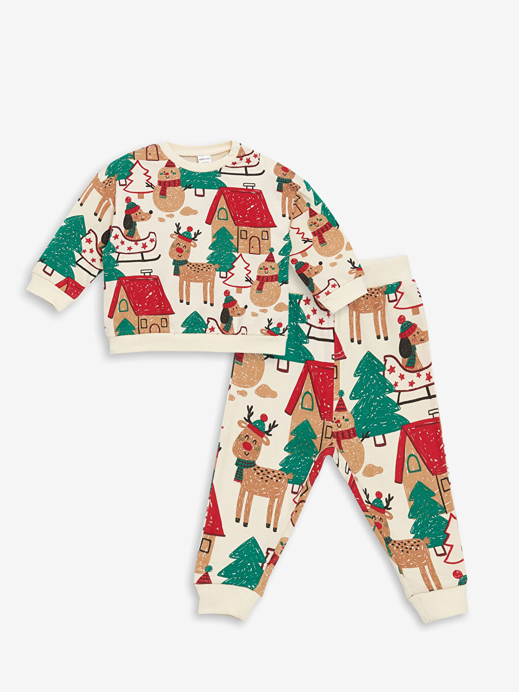 Christmas Themed Baby Boy Tracksuit W4DN66Z1 LRA W4DN66Z1 LRA LC Waikiki