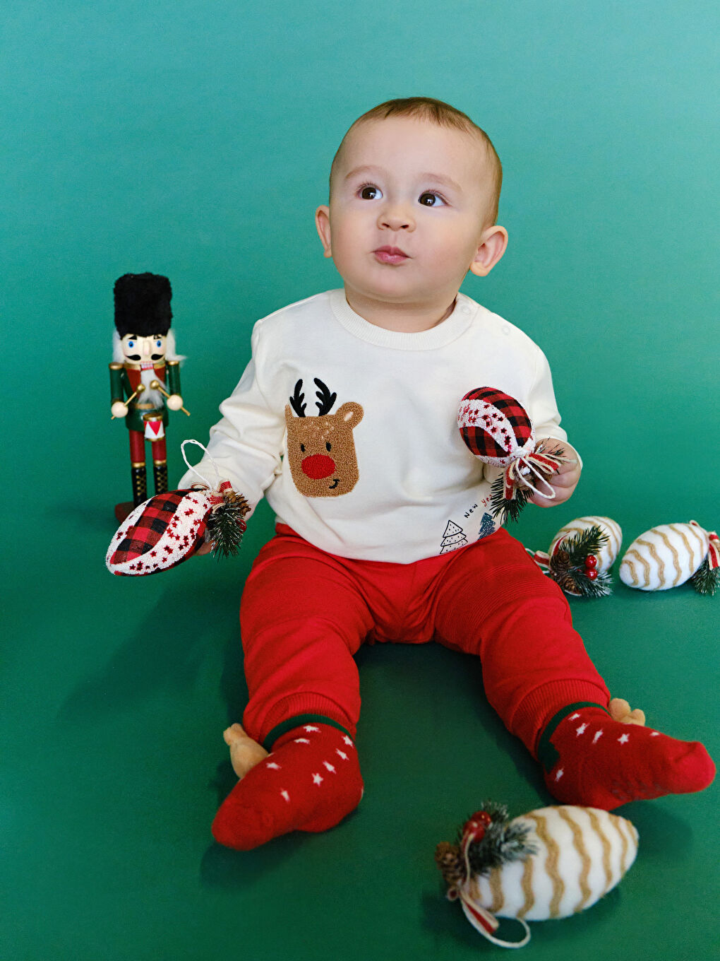 Crew Neck Long Sleeve Printed Baby Boy Sweatshirt and Sweatpants 2 Pack Set W4DN75Z1 FDL W4DN75Z1 FDL LC Waikiki