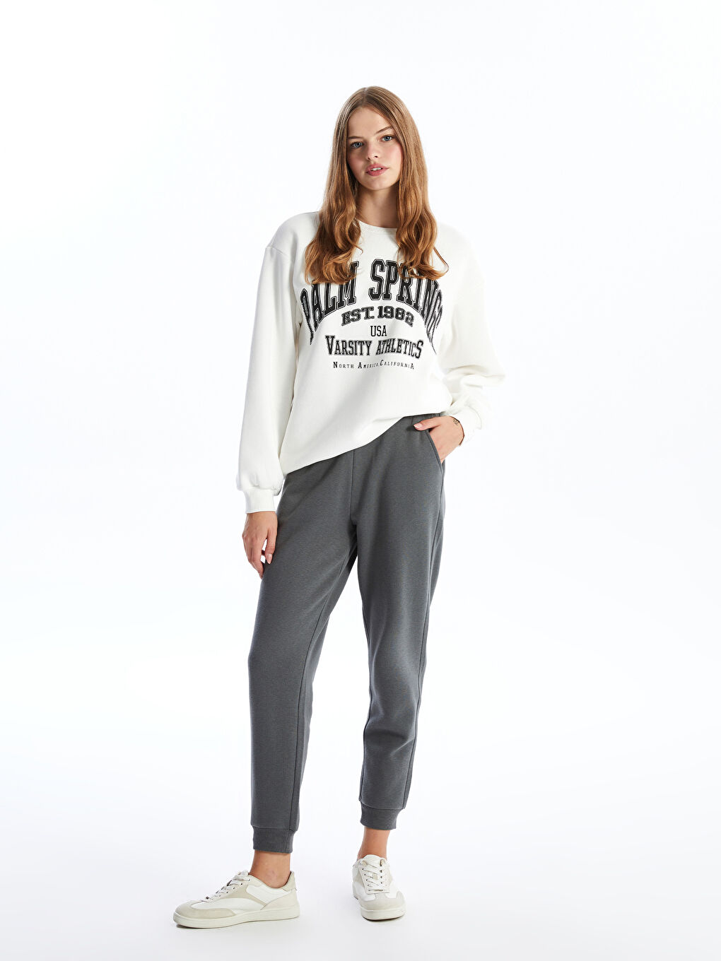 Elastic Waist Women s Thick Jogger Sweatpants W4DO10Z8 R17 W4DO10Z8 R17 LC Waikiki