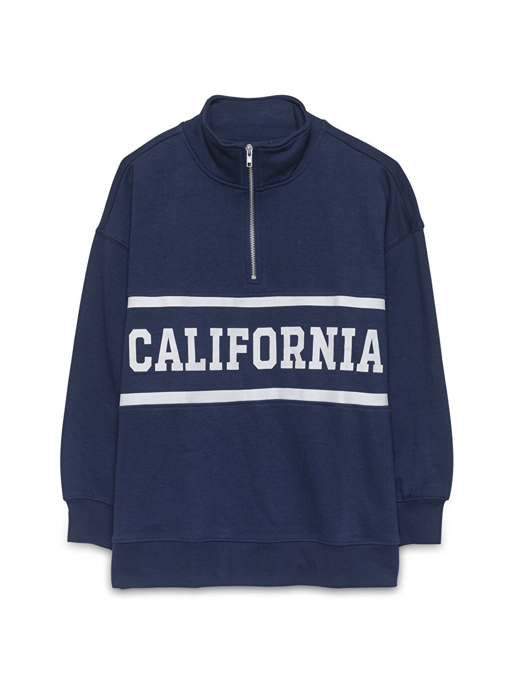 Stand Collar Striped Sweatshirt Stand Collar Striped Sweatshirt