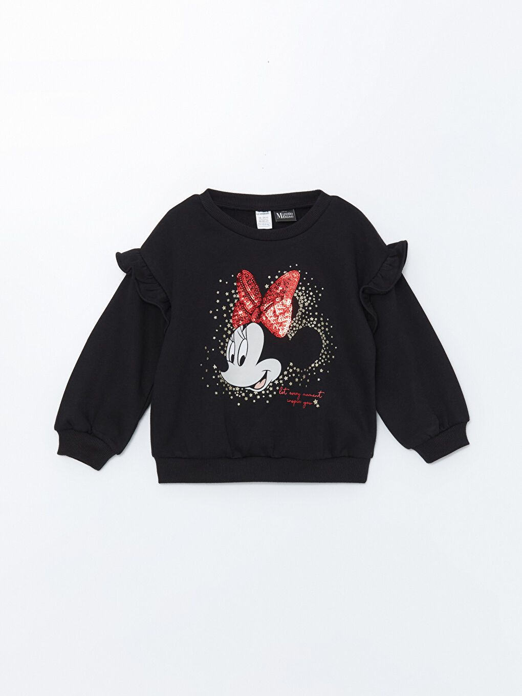 Crew Neck Minnie Mouse Printed Thick Girls Sweatshirt W4DQ25Z1 CVL W4DQ25Z1 CVL LC Waikiki
