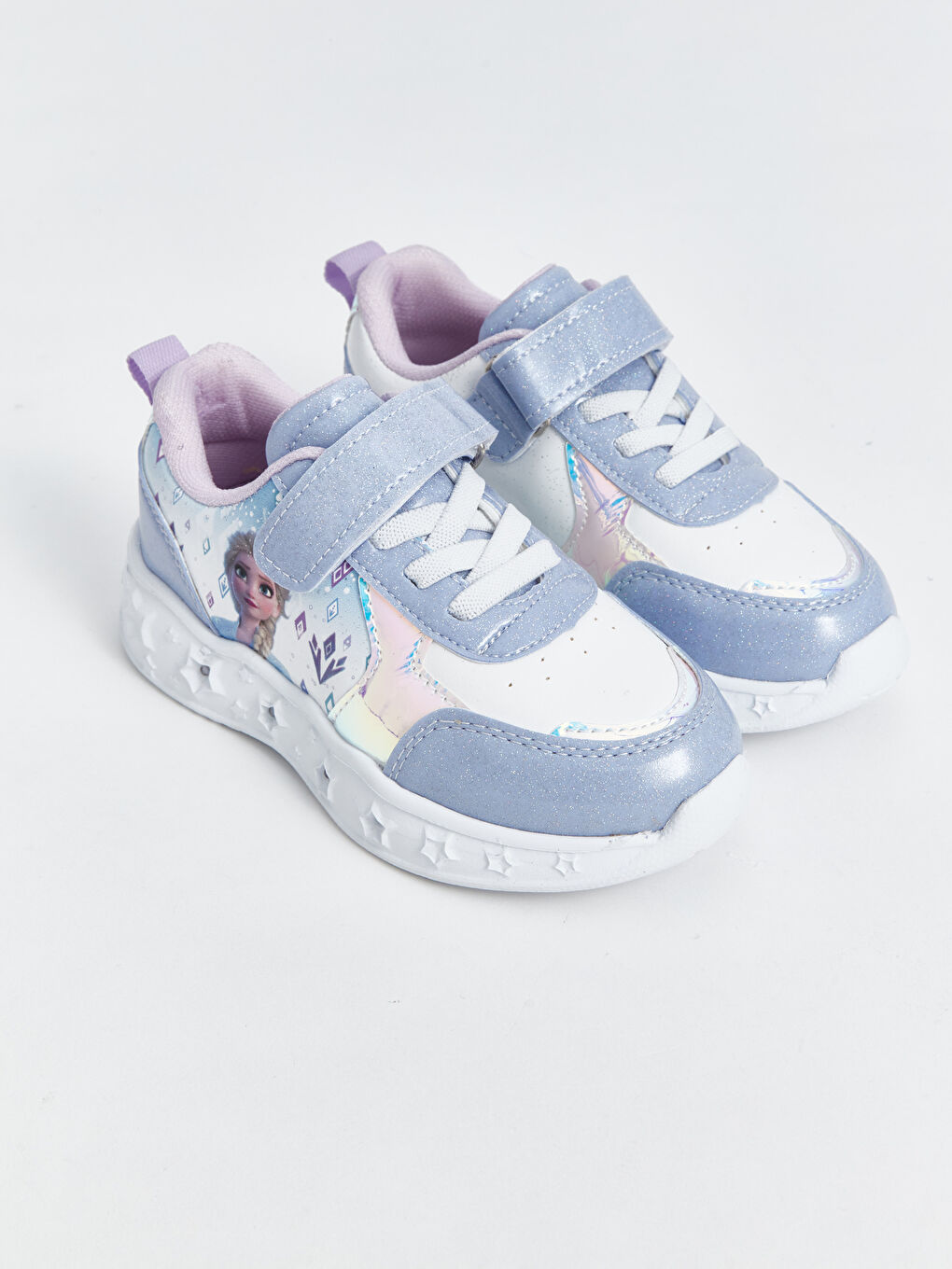LC WAIKIKI Laced and Velcro Elsa Printed Baby Girl Sneakers