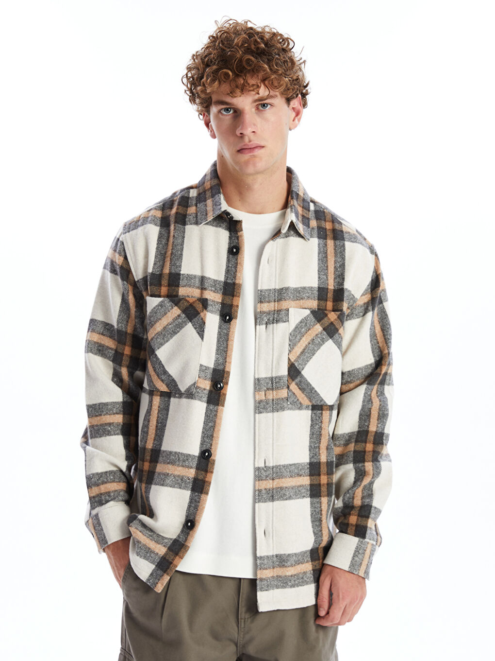 Regular Fit Long Sleeve Plaid Men's Lumberjack Shirt -W4ED89Z8-LKQ -  W4ED89Z8-LKQ - LC Waikiki