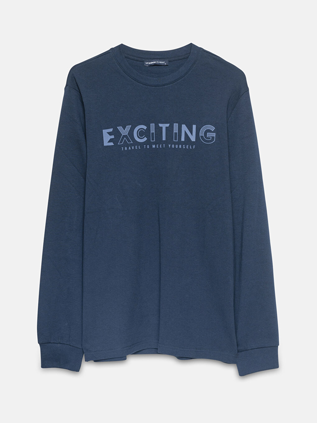 Crew Neck Long Sleeve Printed Men s Sweatshirt W4EE20Z8 DWP W4EE20Z8 DWP LC Waikiki