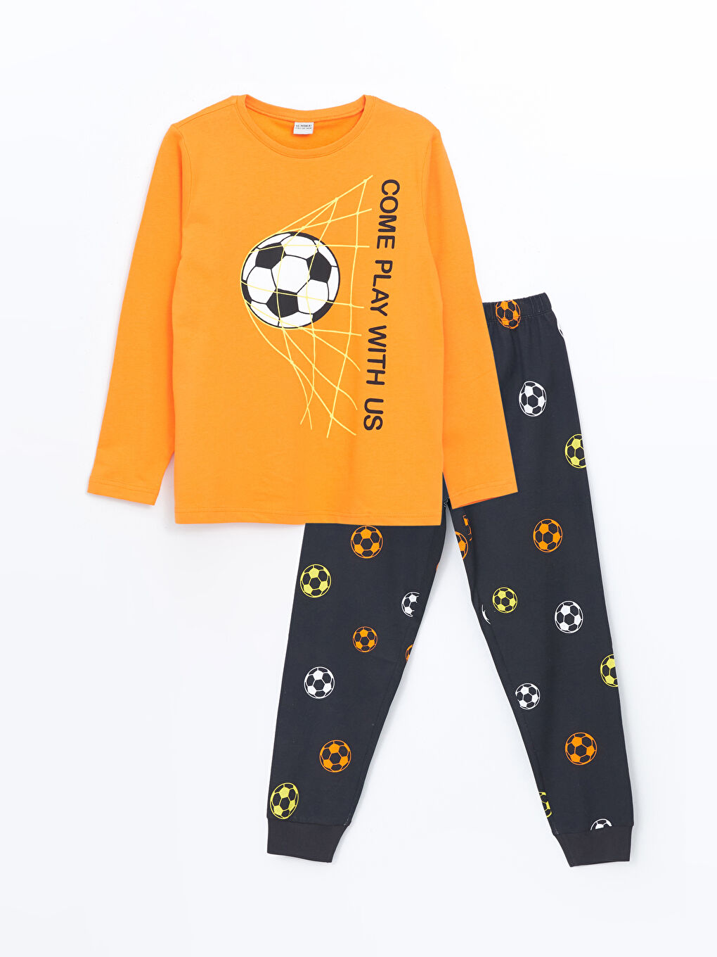 Crew Neck Printed Long Sleeve Boy Pajama Set W4EJ50Z4 GMN W4EJ50Z4 GMN LC Waikiki