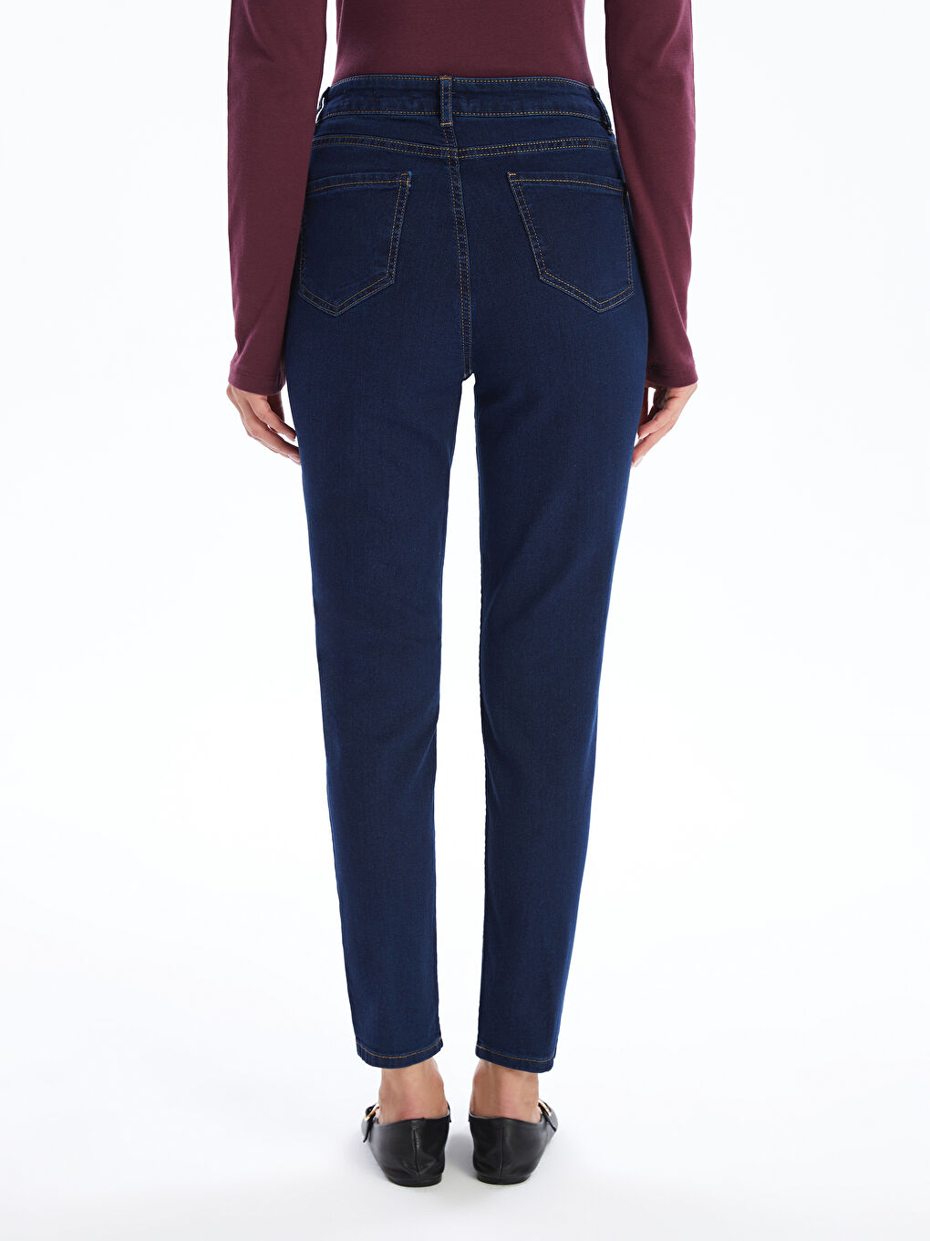 High Waist Slim Mom Women Jeans -W4FC42Z8-507 - W4FC42Z8-507 - LC Waikiki