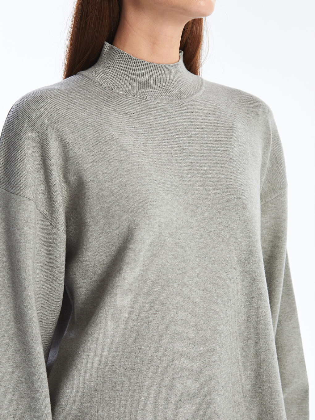 Funnel Neck Women's Knit Sweater -W4FE00Z8-DD0 - W4FE00Z8