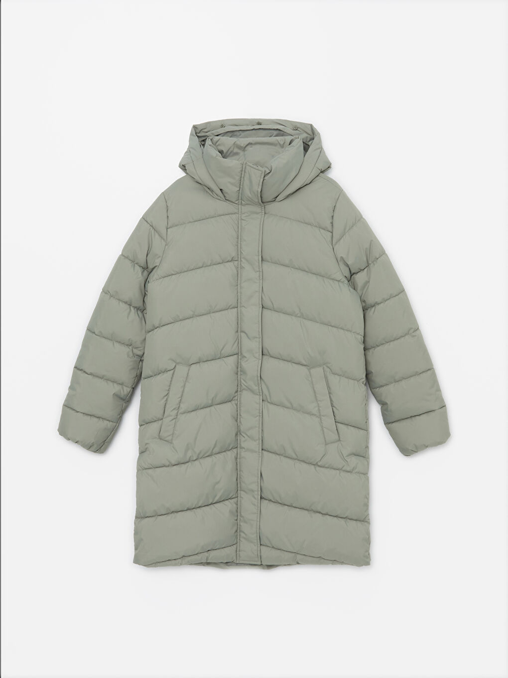 Hooded Women's Down Jacket -W4FG51Z8-GNZ - W4FG51Z8-GNZ - LC Waikiki