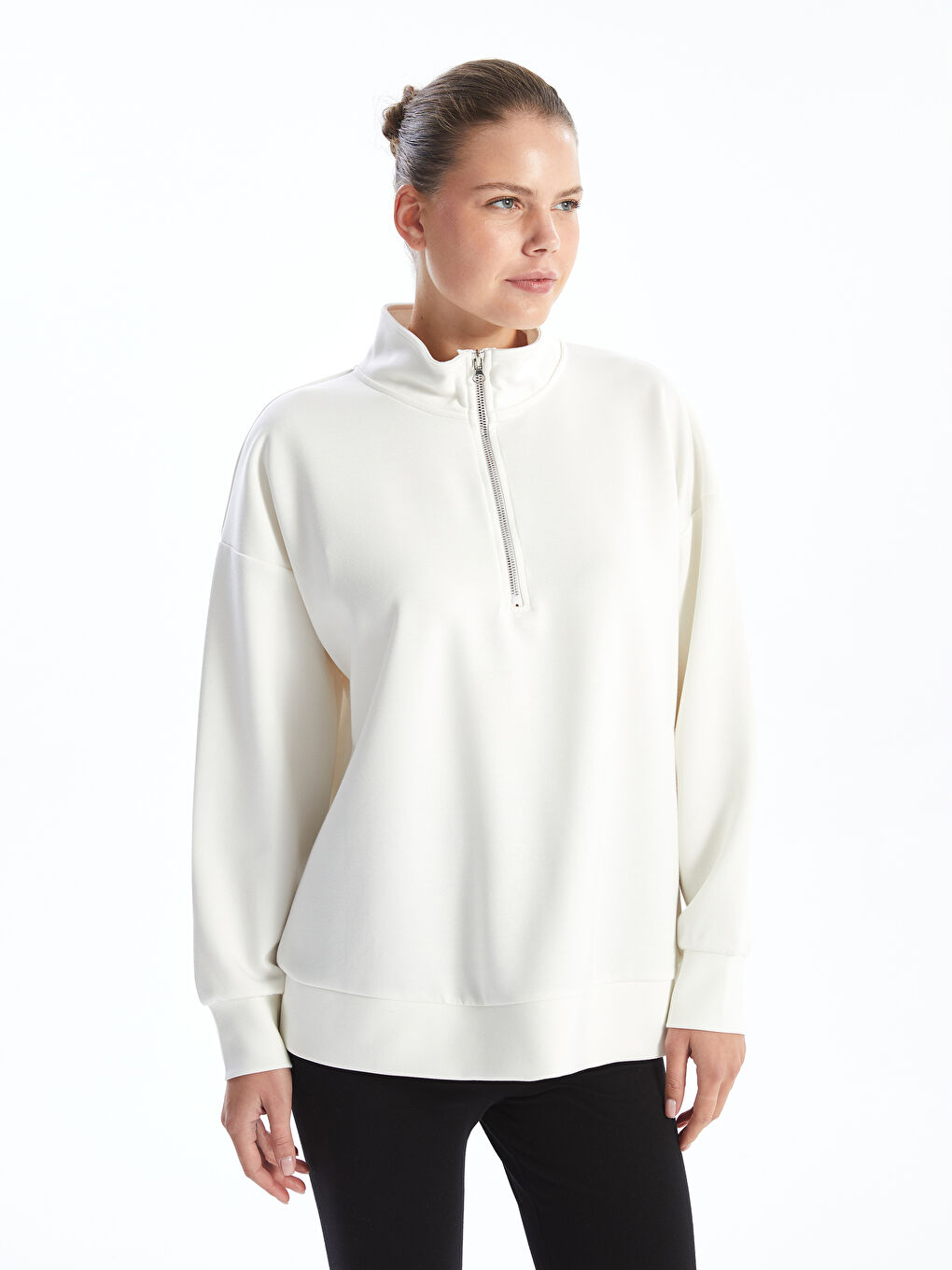 White tunic sweatshirt outlet