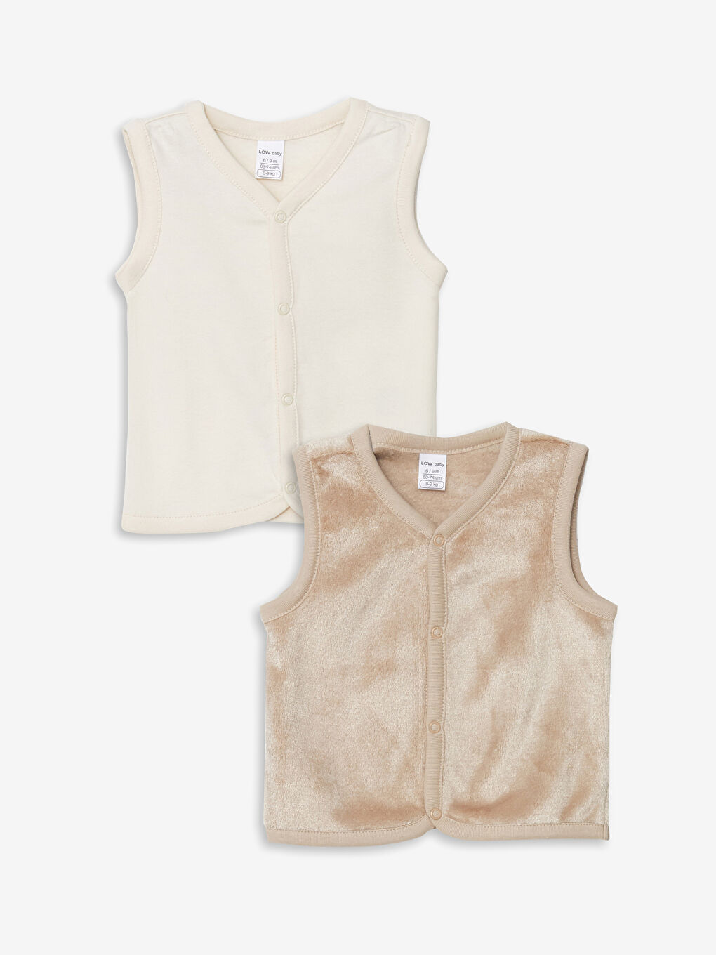 V Neck Sleeveless Baby Girl Vest 2 Pieces W4GF44Z1 SEZ W4GF44Z1 SEZ LC Waikiki