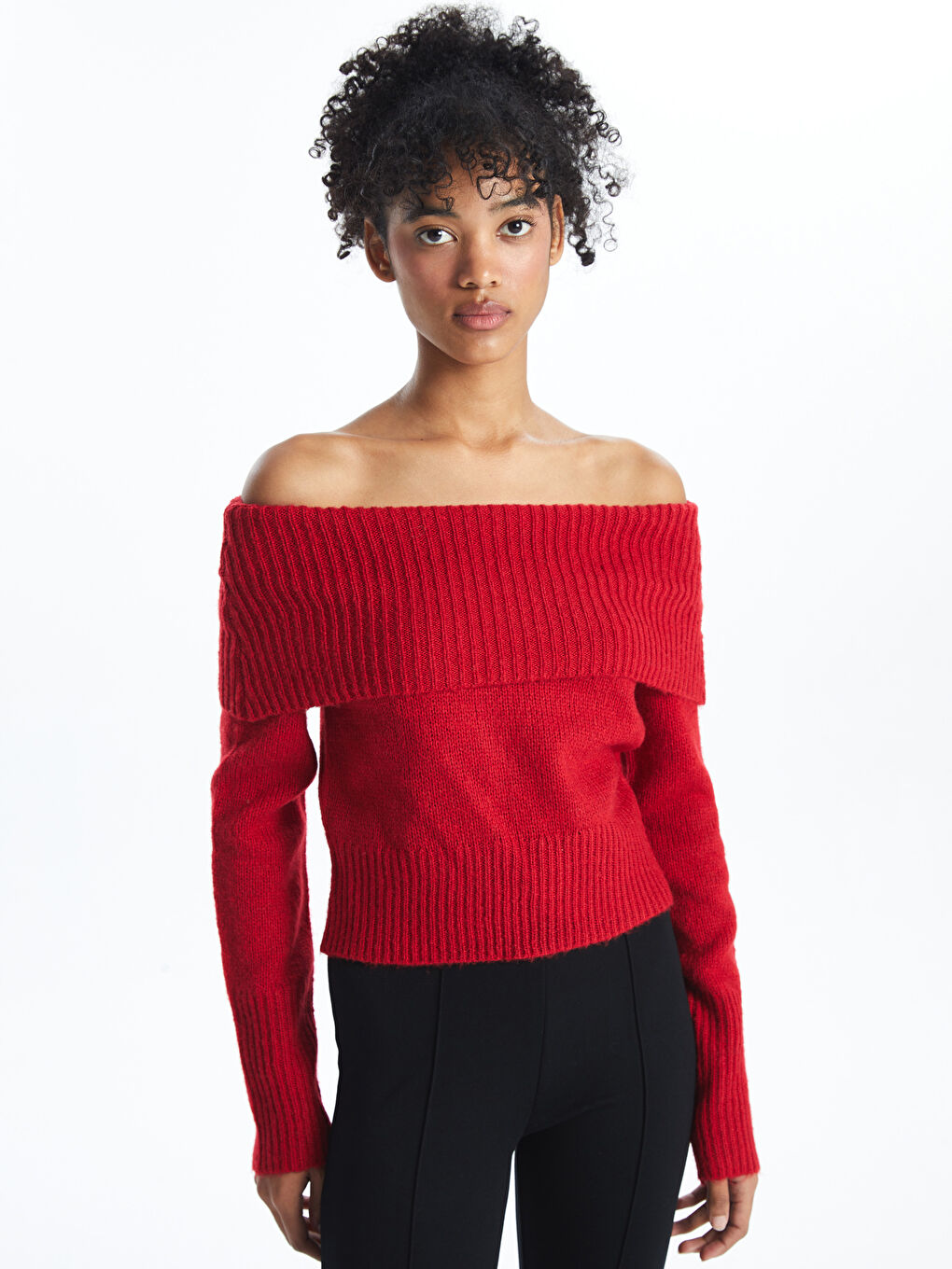 XSIDE Slash Neck Women's Knitwear Sweater -W4GY83Z8-HNK