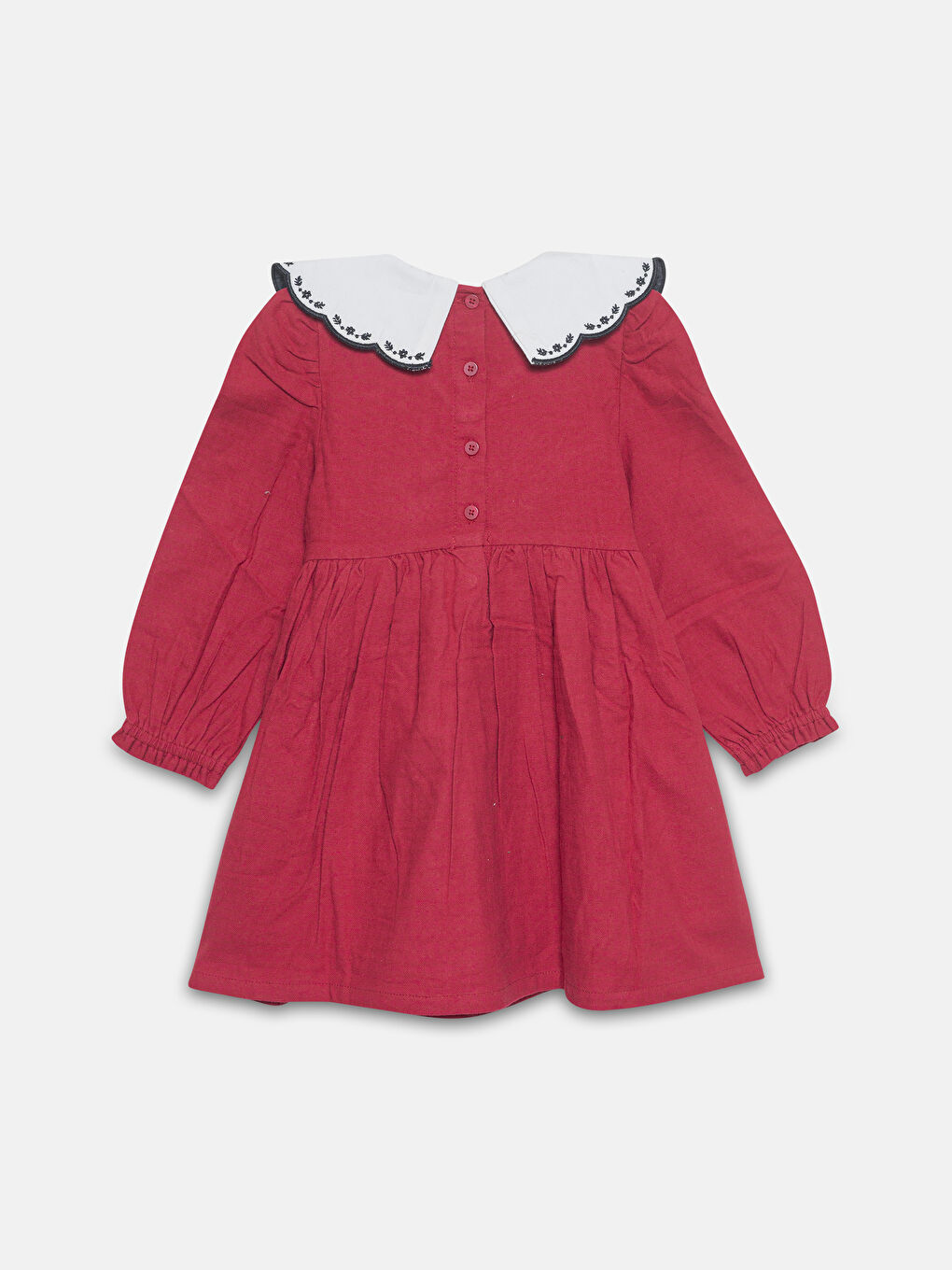 Peter Pan Collar Embroidered Baby Girls' Dress -W4HH33Z1-R3M