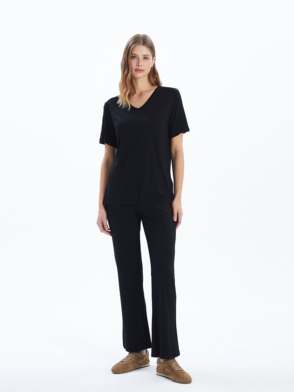 Women's Elastic Waist Sweatpants -W4HO49Z8-CVL - W4HO49Z8