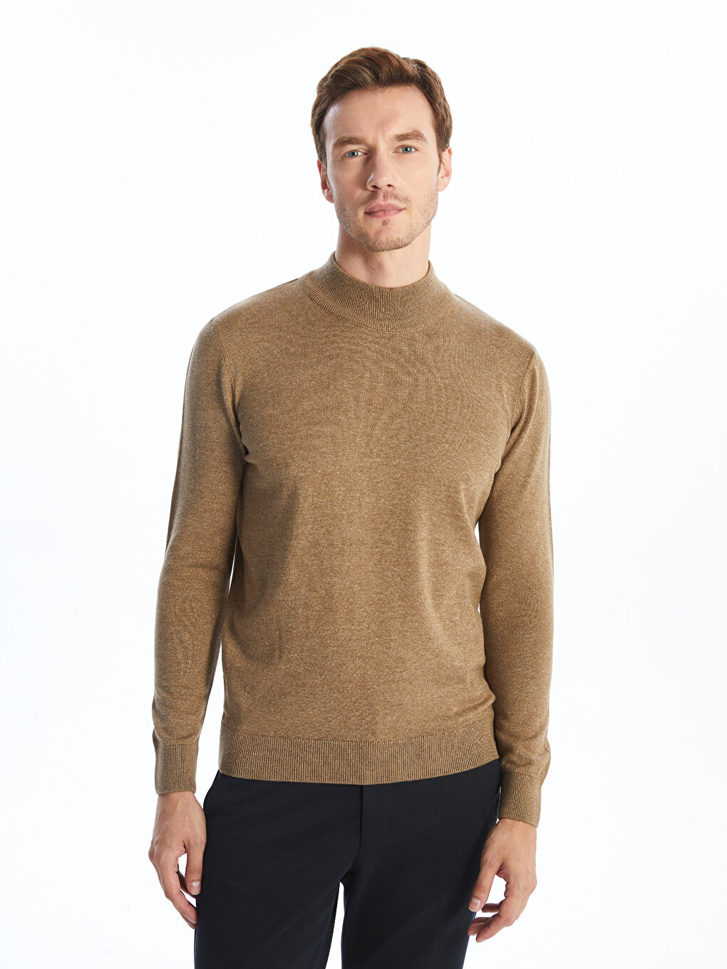 Half Turtleneck Long Sleeve Men's Tricot Sweater -W4I846Z8-D2Y -  W4I846Z8-D2Y - LC Waikiki