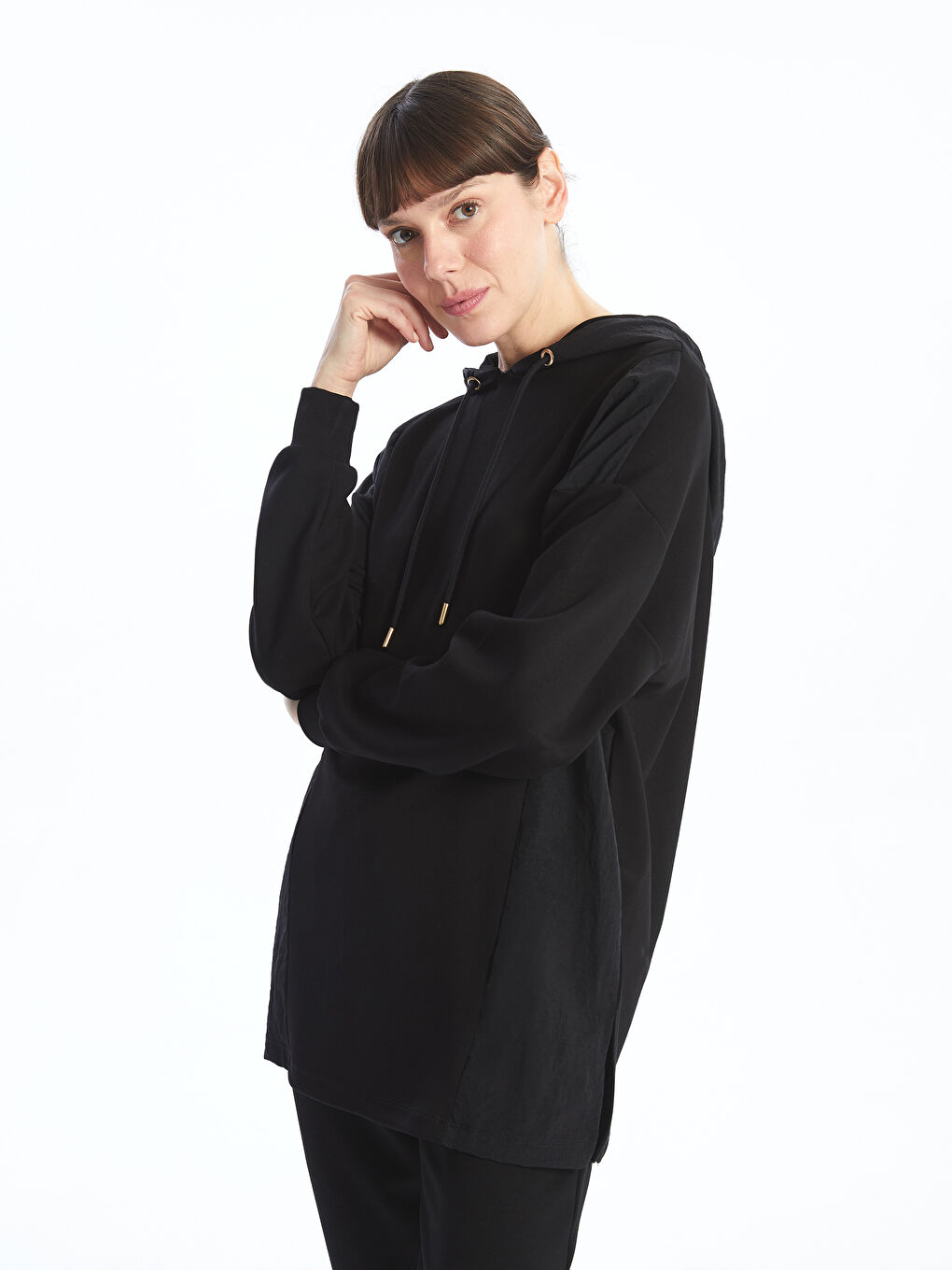 Black tunic sweatshirt new arrivals
