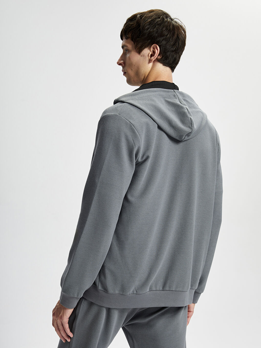 LC WAIKIKI Hooded Long Sleeve Men's Zip-Up Sweatshirt -W52053Z8