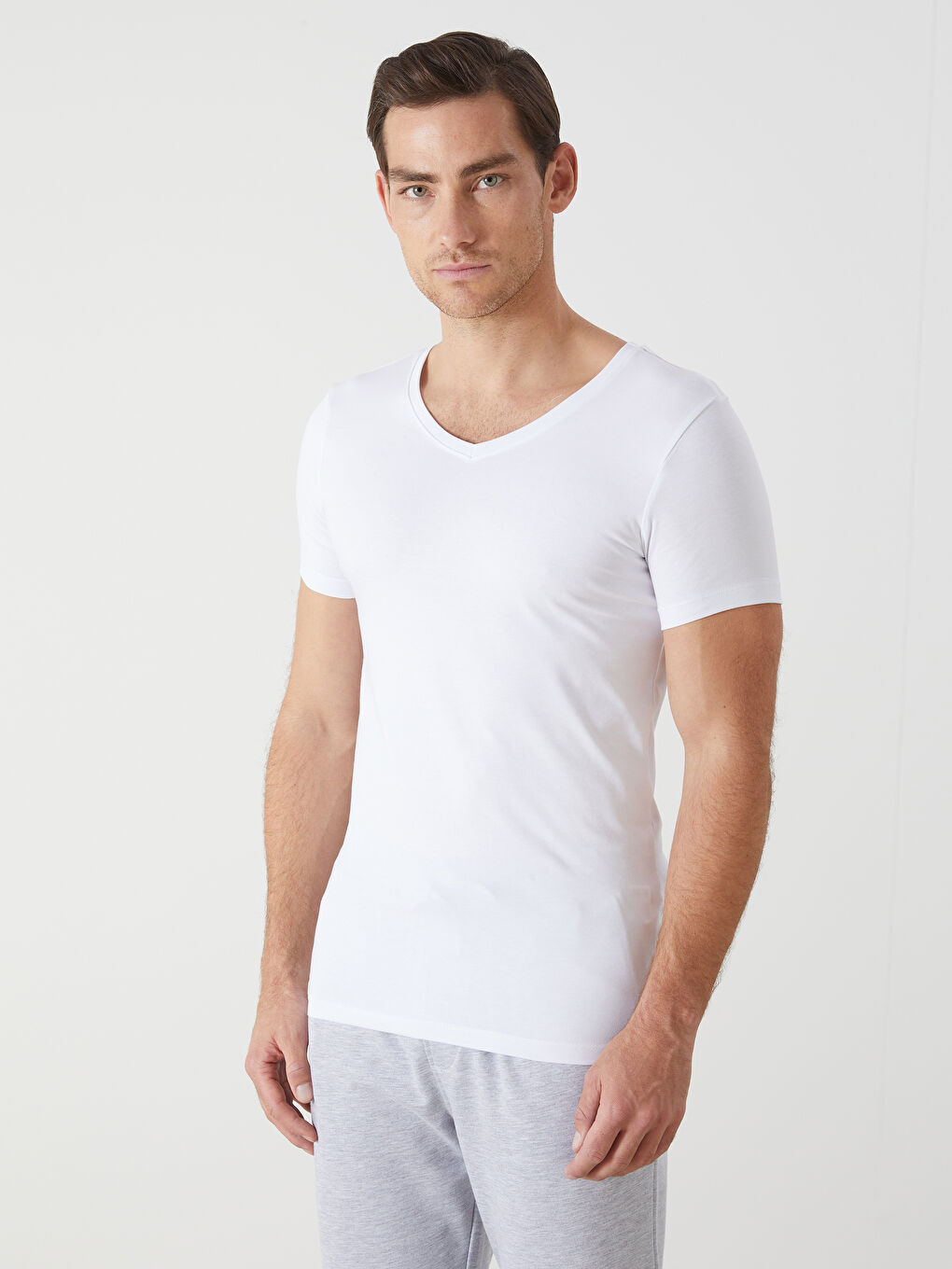 V Neck Short Sleeve Men's Vest -S50023Z8-VC4 - S50023Z8-VC4
