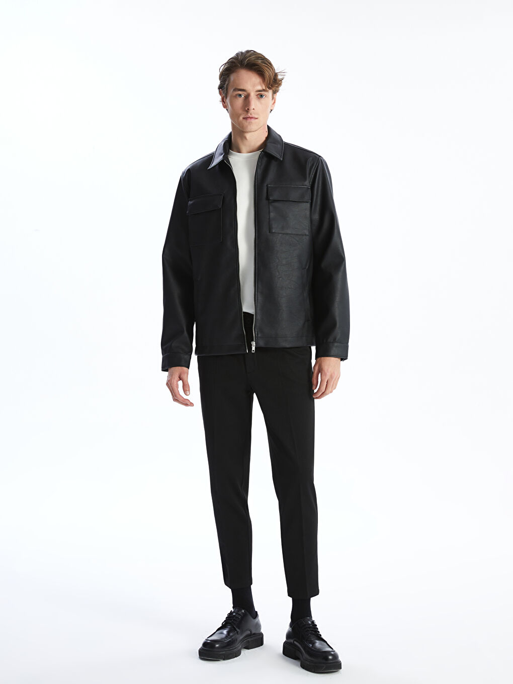 Shirt Collar Pocket Men's Thin Coat -S50096Z8-CVL - S50096Z8 Shirt Collar Pocket Men's Thin Coat -S50096Z8-CVL - S50096Z8