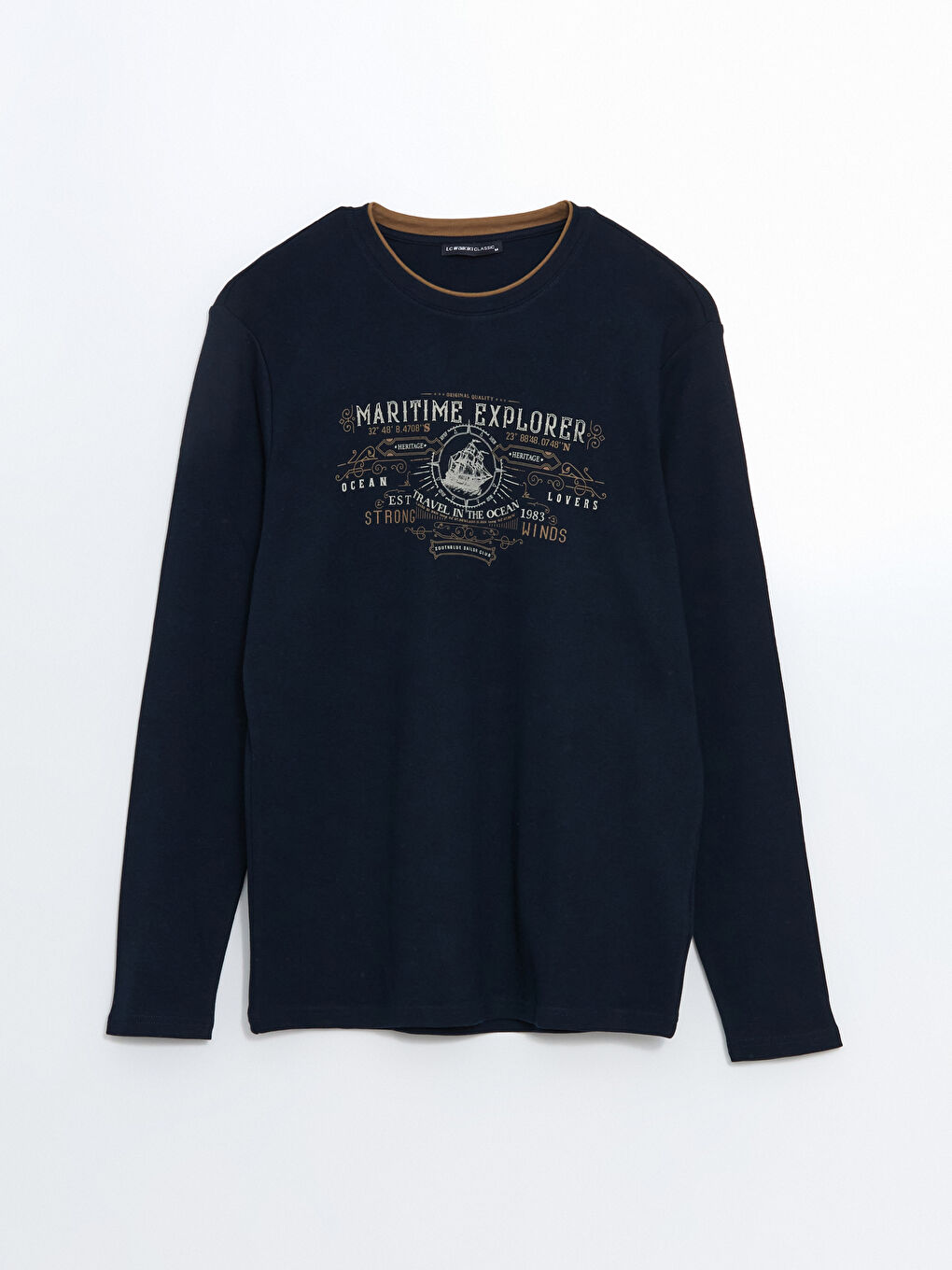 Crew Neck Long Sleeve Printed Men's Sweatshirt -S50787Z8-DWP - S50787Z8-DWP  - LC Waikiki