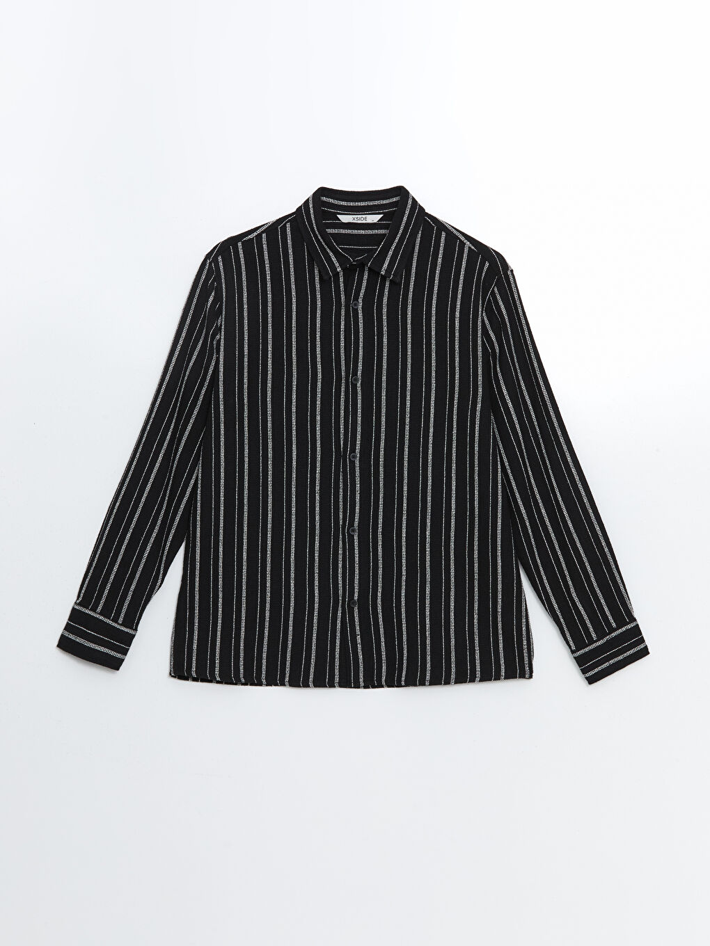 Regular Fit Long Sleeve Striped Men's Shirt -S51853Z8-LEG