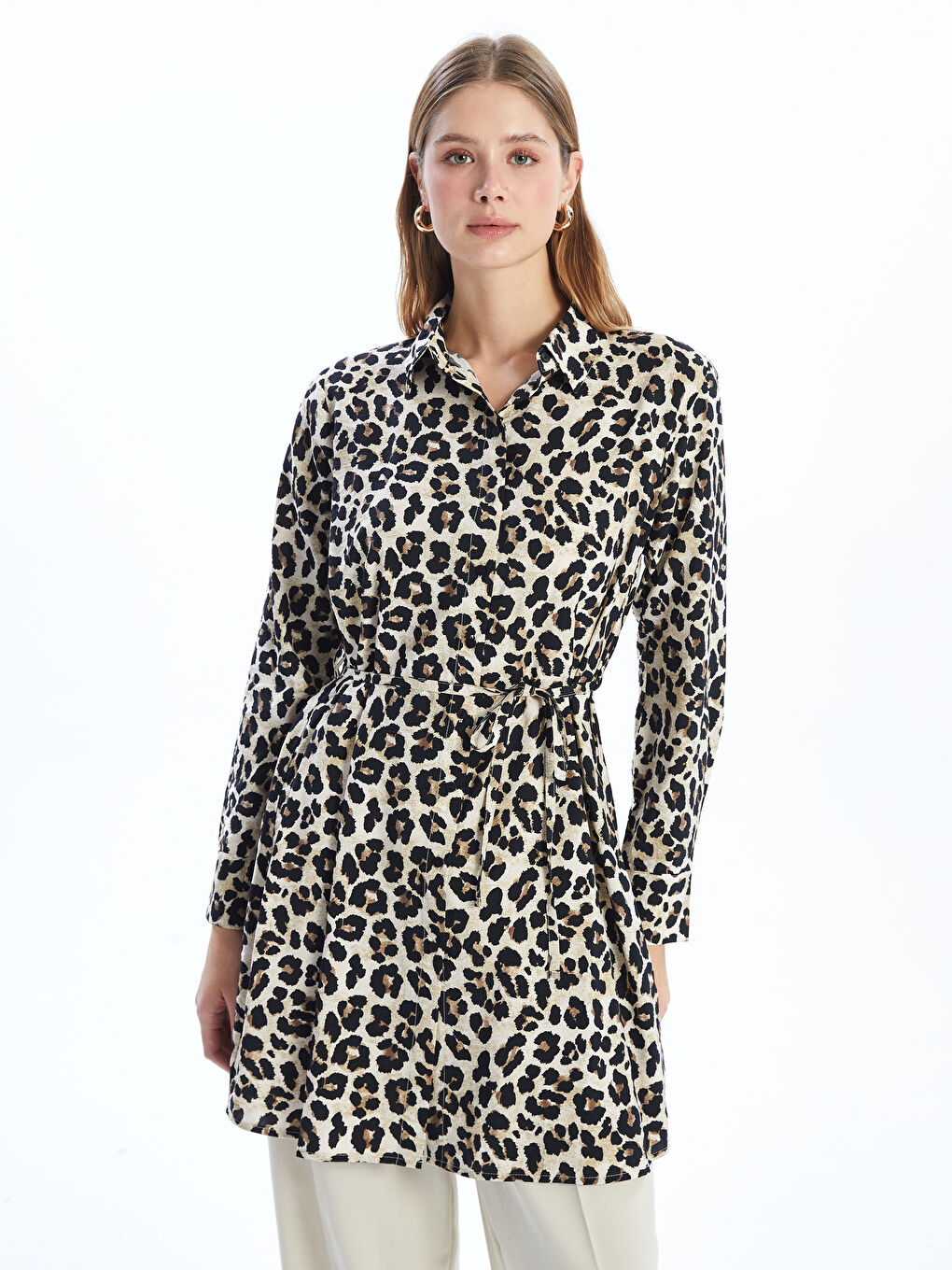 Patterned Women's Shirt Tunic -S52348Z8-LQJ - S52348Z8-LQJ Patterned Women's Shirt Tunic -S52348Z8-LQJ - S52348Z8-LQJ