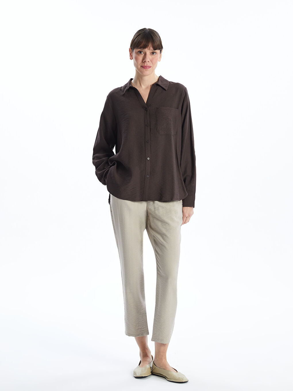 Elastic Waist Loose Fit Women's Pants -S52574Z8-GD0 Elastic Waist Loose Fit Women's Pants -S52574Z8-GD0