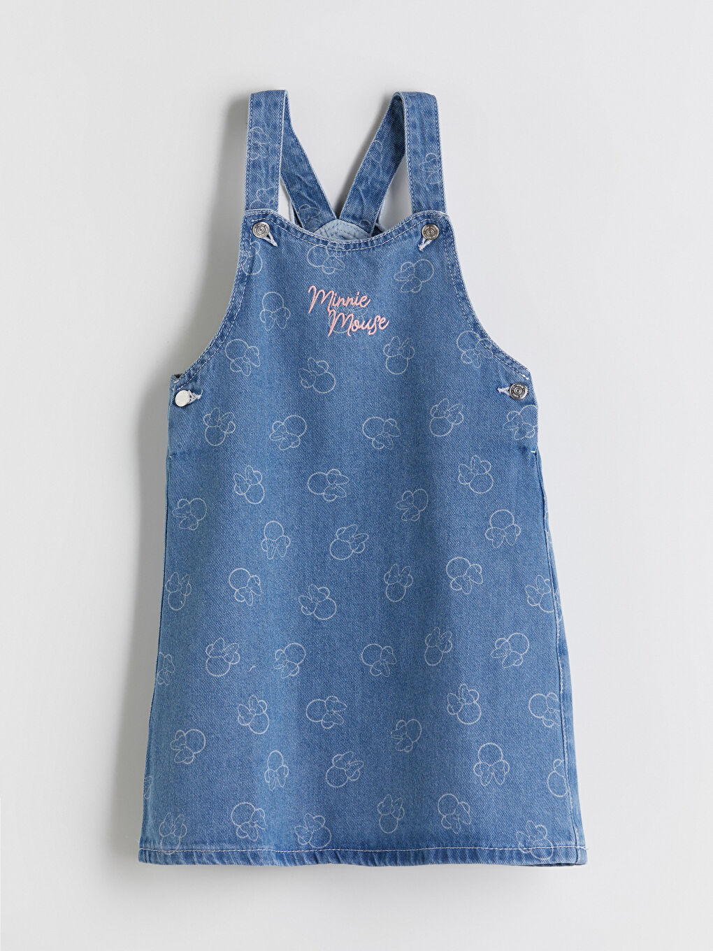 LC WAIKIKI Minnie Mouse Embroidered Girls' Denim Dress -S52835Z1-507