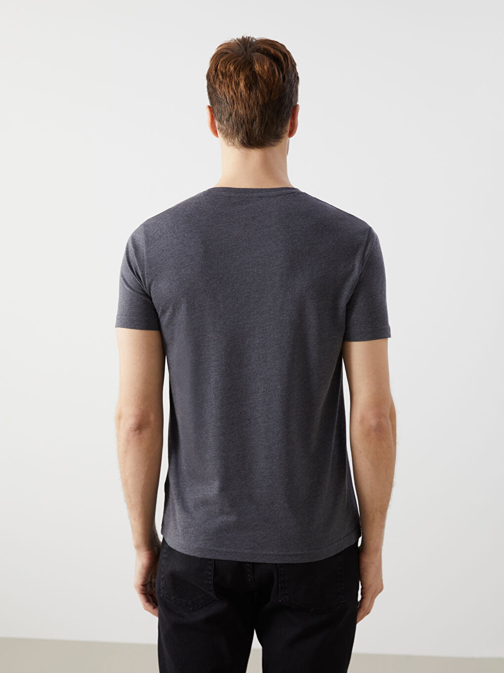 Crew Neck Short Sleeve Combed Cotton Men's T-shirt -S52842Z8-L8N -  S52842Z8-L8N - LC Waikiki