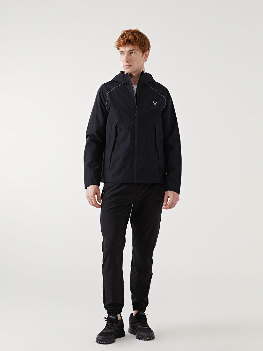 Comfortable Fit Hooded Men's Windbreaker -S53047Z8-CVL