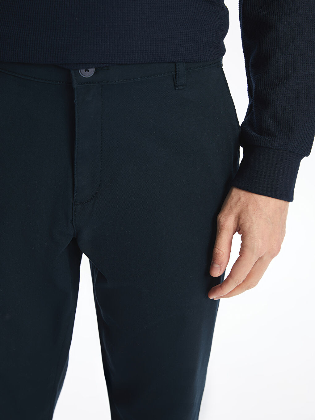 Slim Fit Gabardine Men's Chino Trousers -S53169Z8-KN7