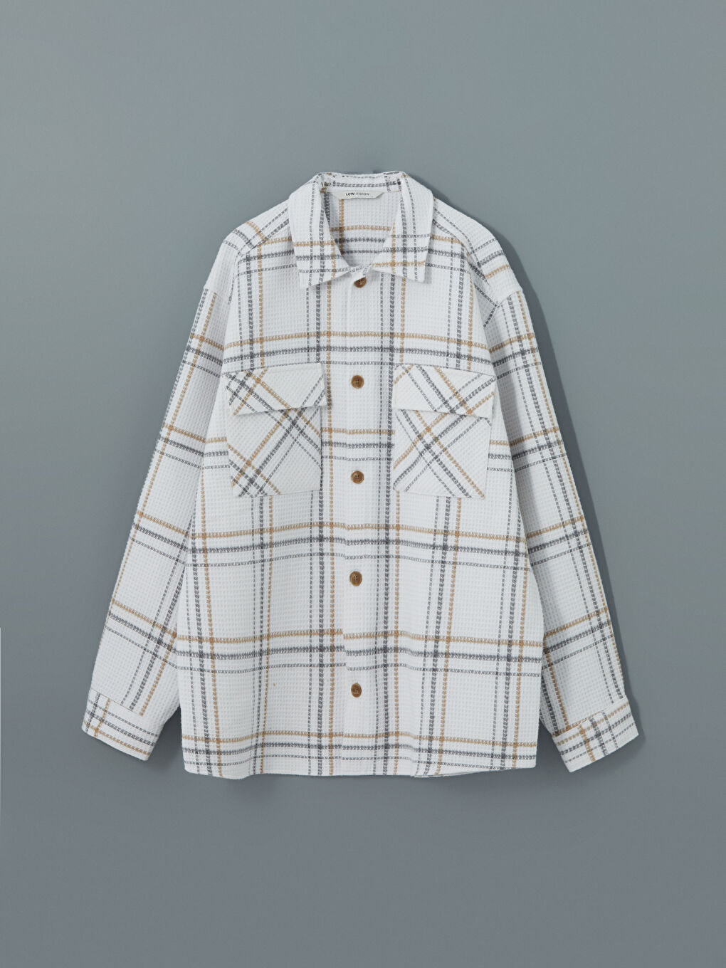 Regular Fit Long Sleeve Plaid Men's Shirt Jacket -S53536Z8