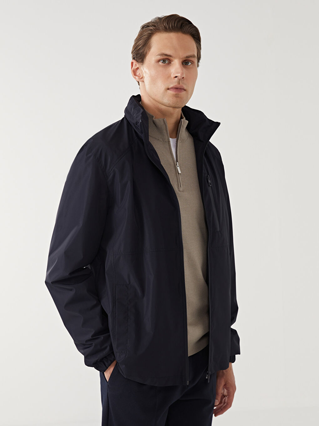 Standard Fit Turtle Neck Men's Coat -S53734Z8-RFD - S53734Z8-RFD - LC  Waikiki