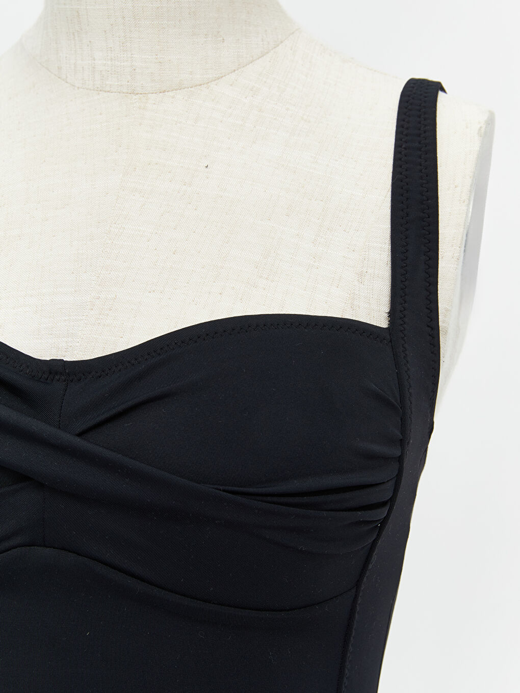 LC WAIKIKI Stitched Padded Ruched Detail Women's Swimsuit -S54223Z8-CVL