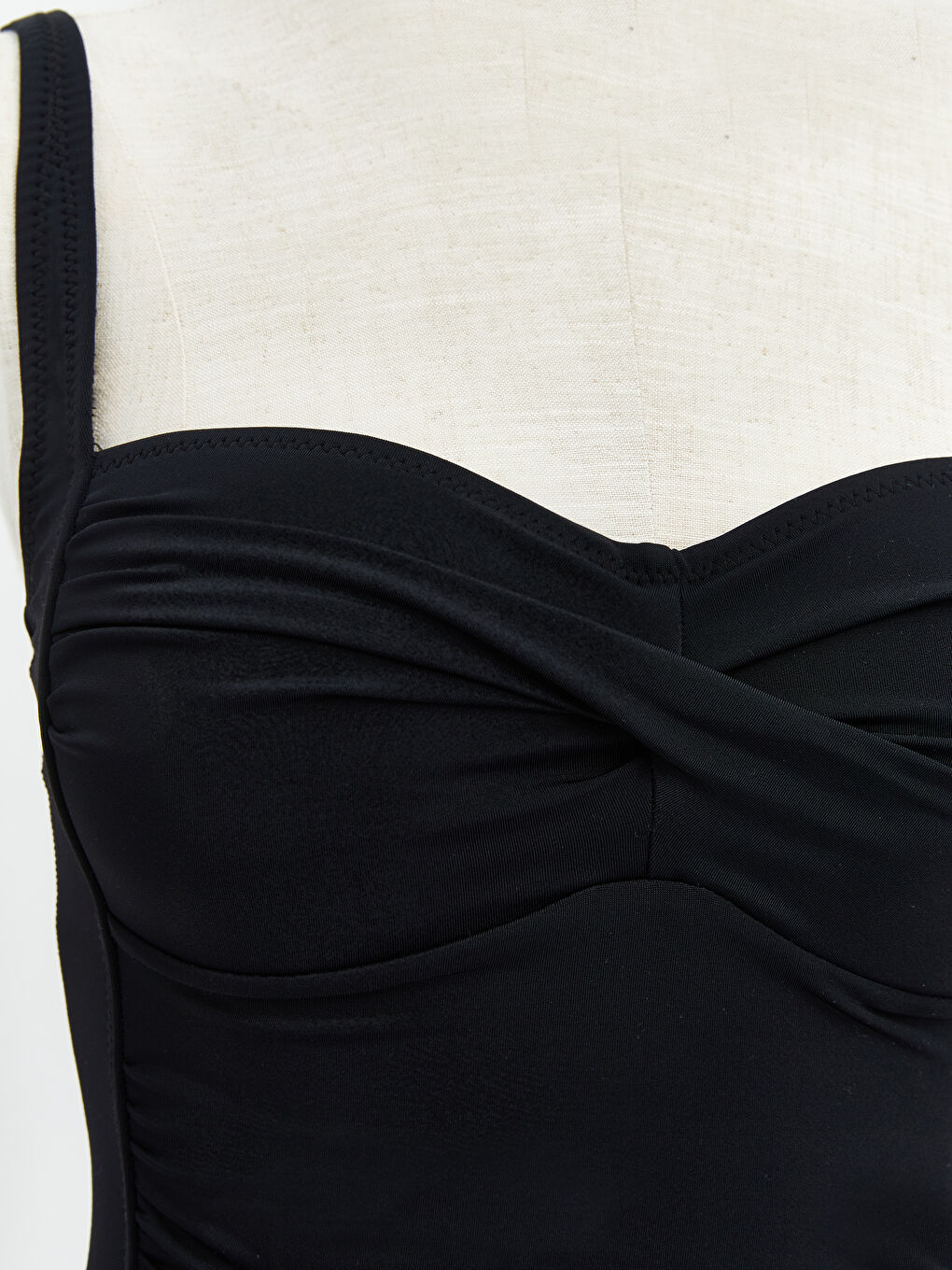 LC WAIKIKI Stitched Padded Ruched Detail Women's Swimsuit -S54223Z8-CVL