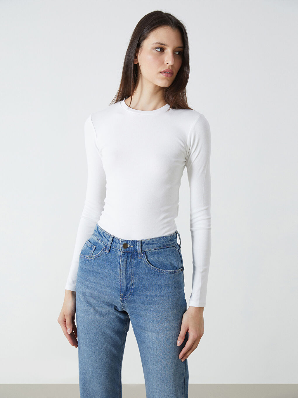 Women's Crew Neck Bodysuit -S54588Z8-R9J - S54588Z8-R9J - LC