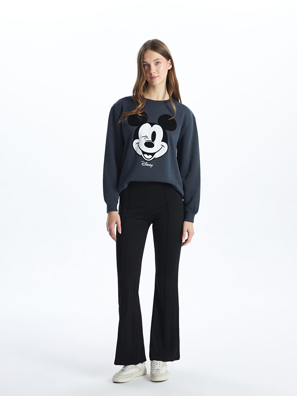 Elastic Waist Regular Bell-Bottoms Women's Sweatpants