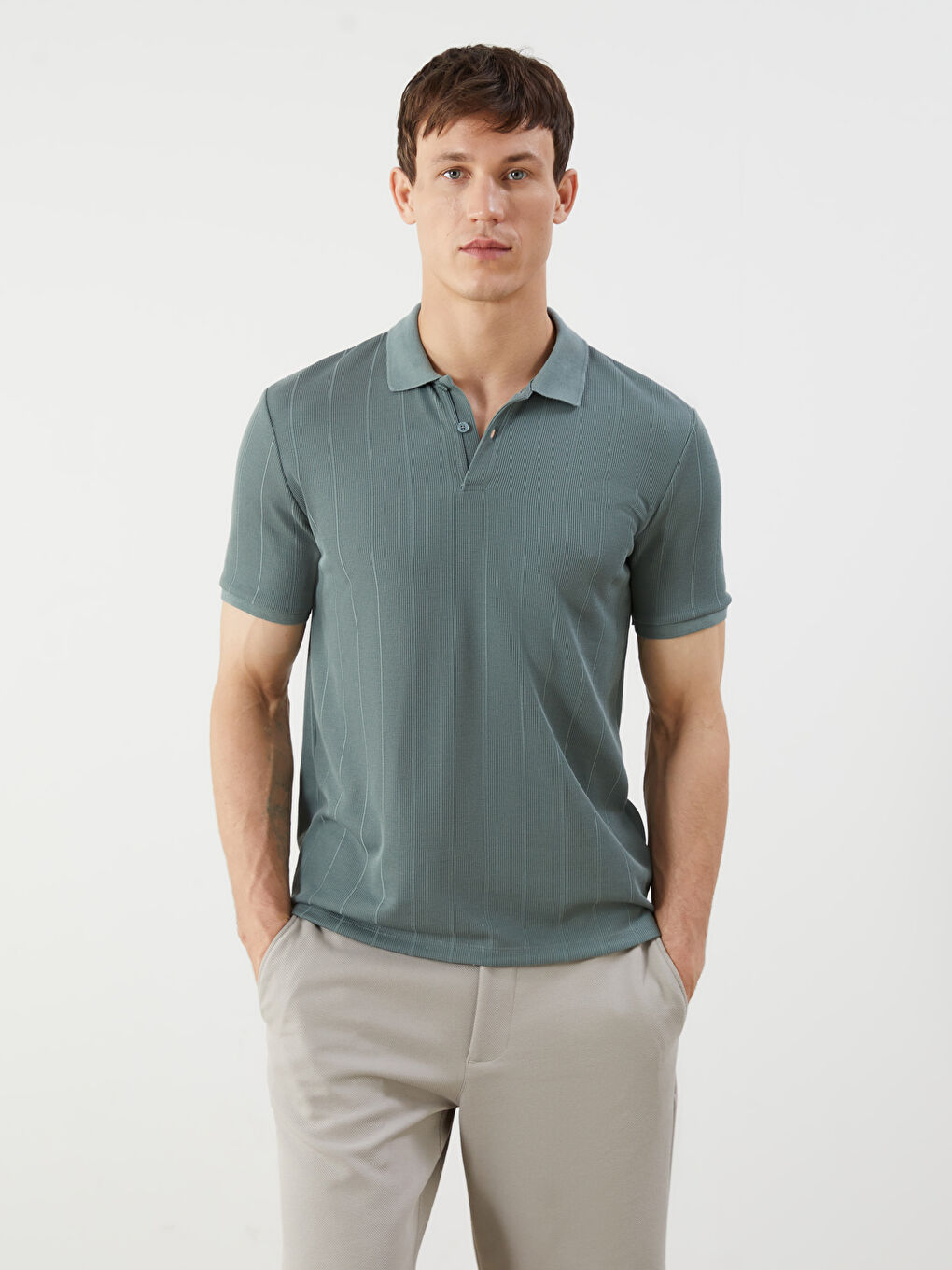 LC WAIKIKI Polo Neck Short Sleeve Men's T-Shirt -S54864Z8