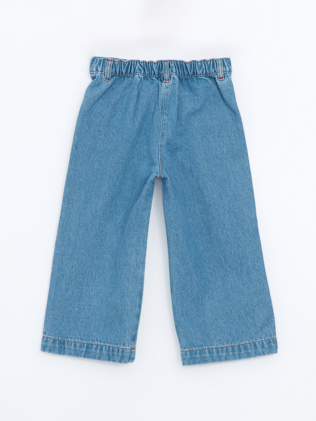 Mid Indigo Rodeo Elastic Waist Girl Denim Trousers -S55123Z1-507 - S55123Z1-507 - LC Waikiki