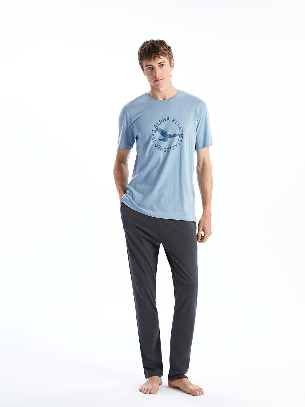 Regular Fit Men's Pyjama Set -S55521Z8-R34 - S55521Z8-R34