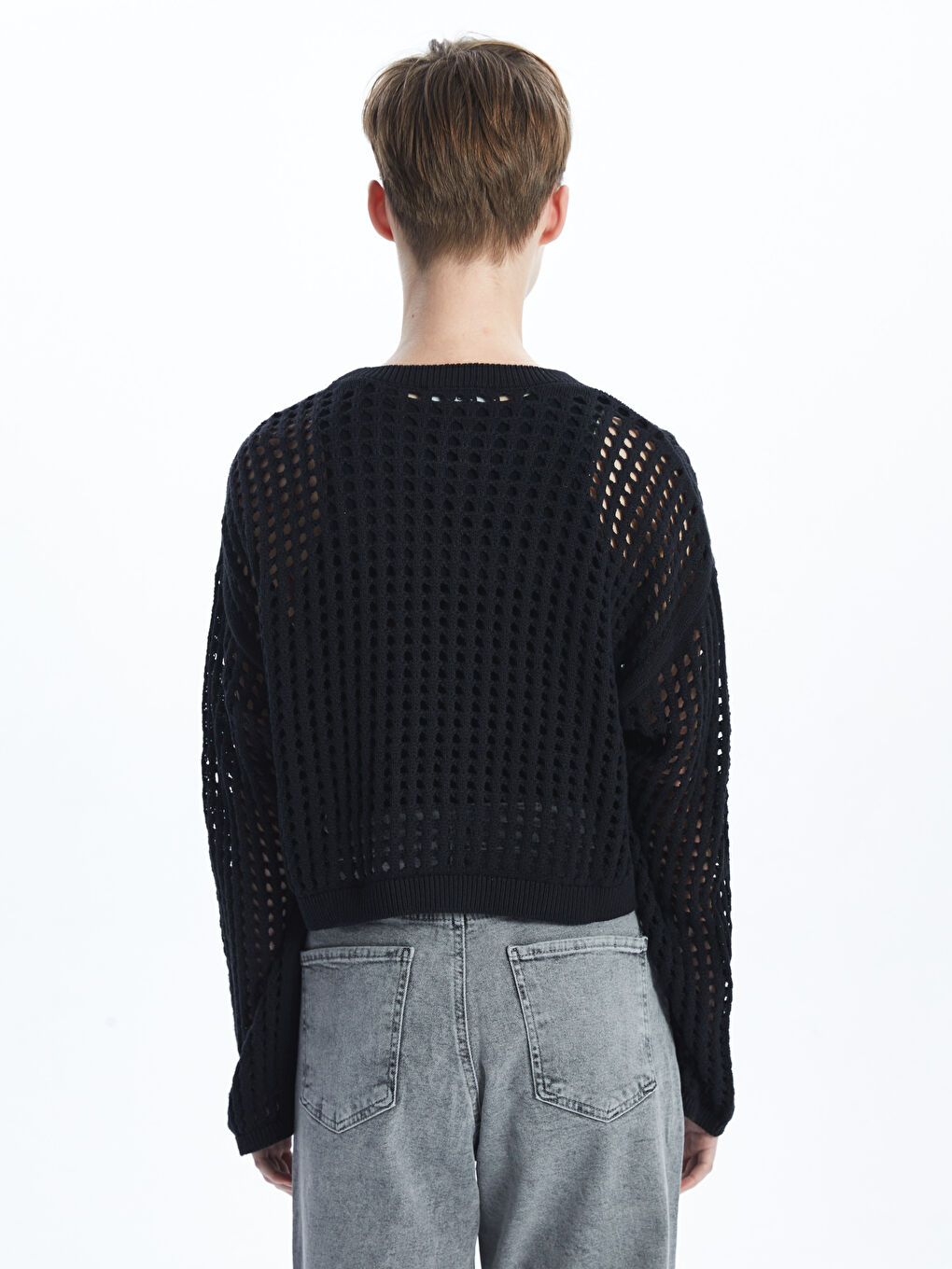 XSIDE Crew Neck Hole-Knitted Women's Sweater -S55642Z8-CVL