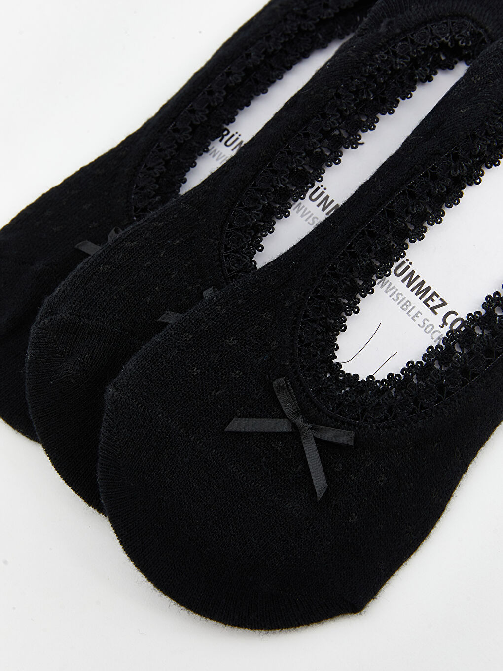 Lace Detailed Women's Ballet Socks 3-Pack -S55780Z8-J0F