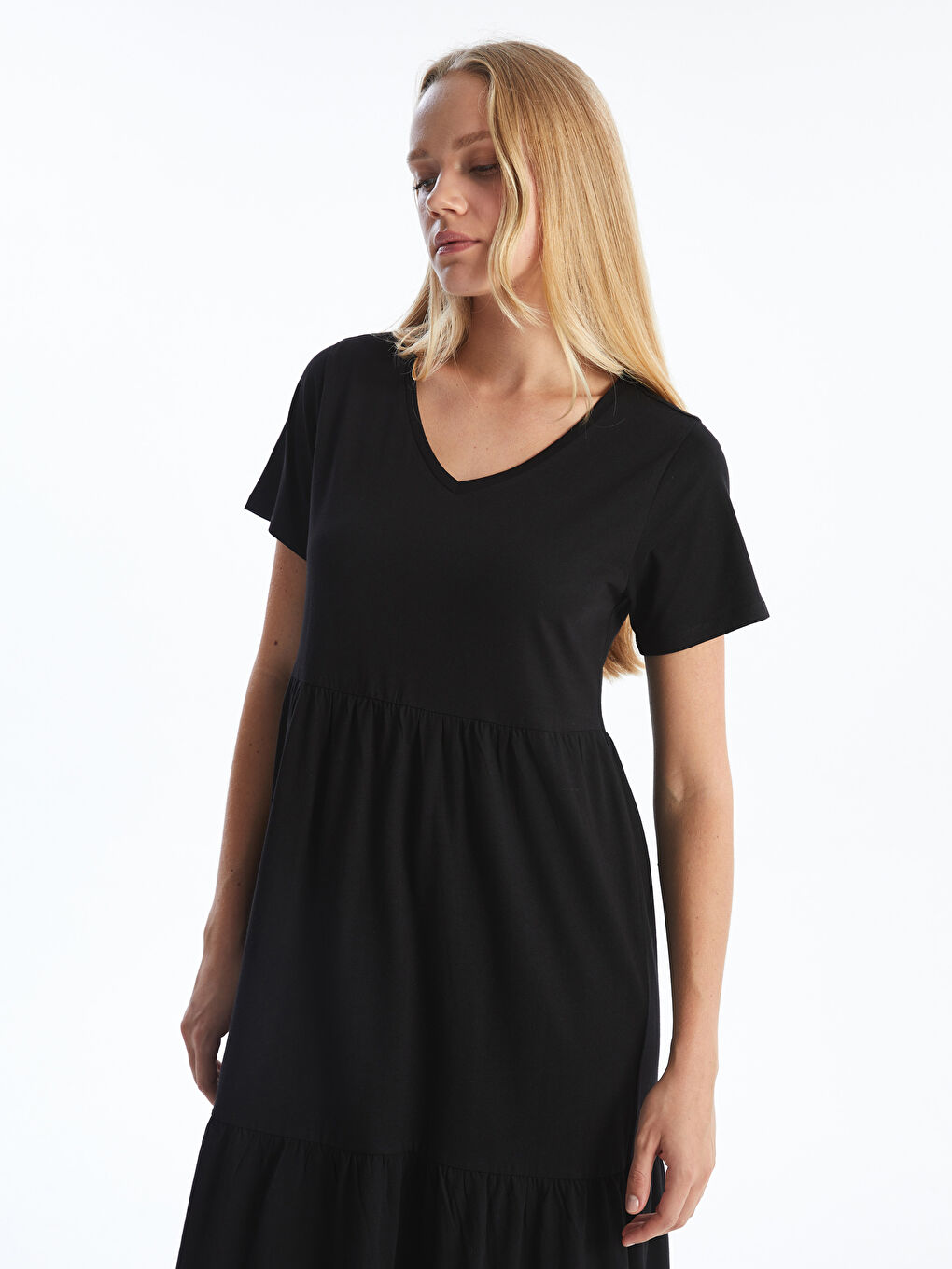 LC WAIKIKI Robe pour Femmes à Encolure en V -S55899Z8-CVL