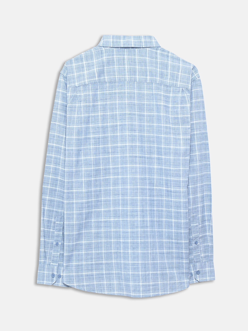 Relaxed Fit Long Sleeve Plaid Men's Shirt -S56056Z8-LMR
