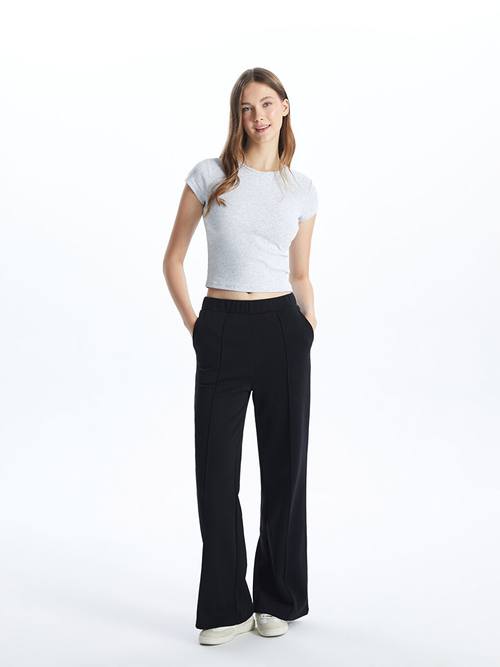 Crew Neck Plain Combed Cotton Women's T-Shirt -S56109Z8-EFN Crew Neck Plain Combed Cotton Women's T-Shirt -S56109Z8-EFN