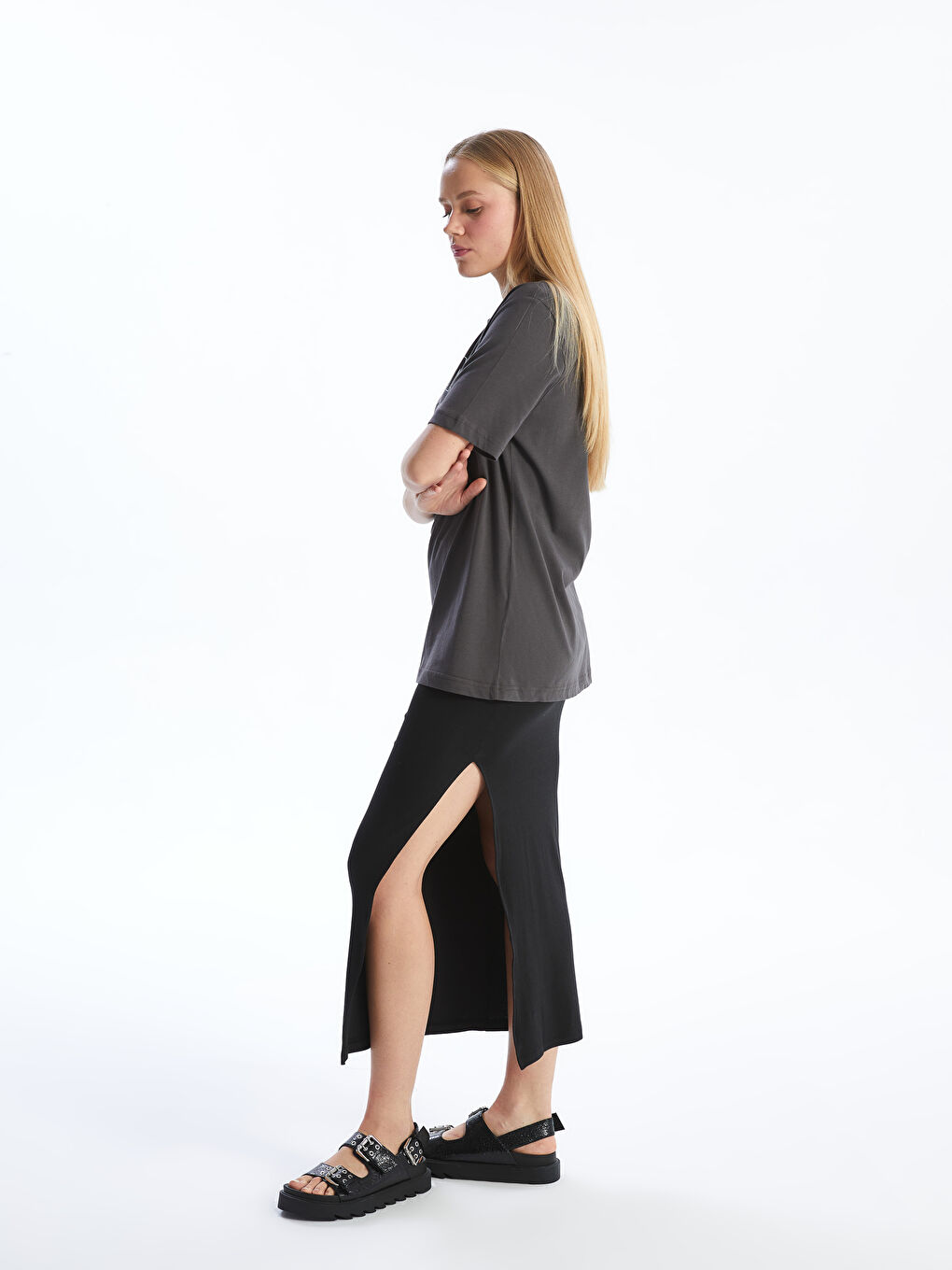 Woman BLACK Skirt -S56111Z8-CVL - S56111Z8-CVL - LC Waikiki