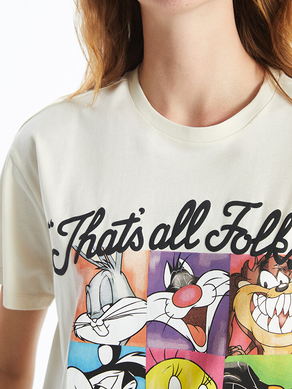 XSIDE Crew Neck Bugs Bunny and Friends Printed Women's T