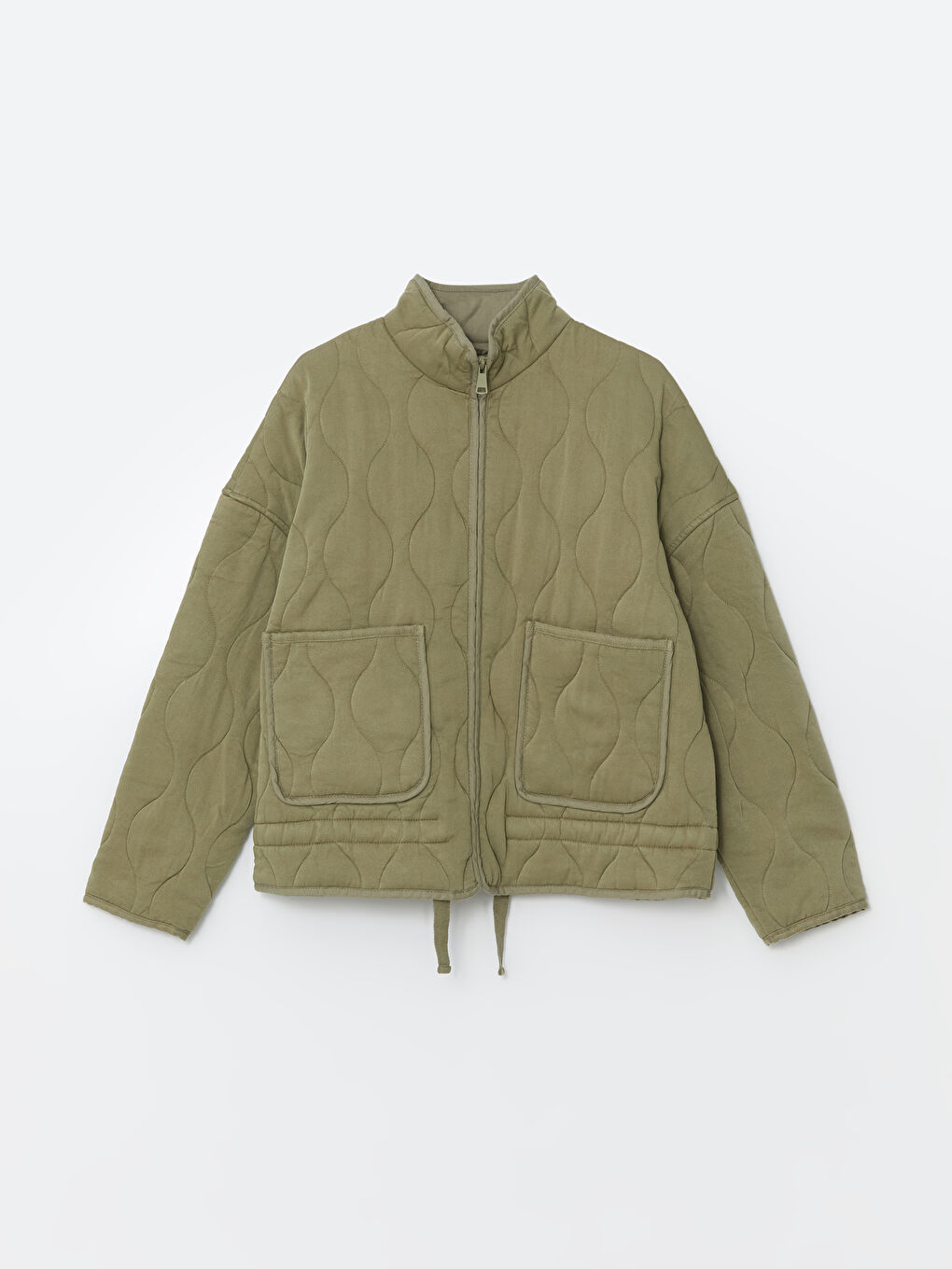 Stand Collar Quilted Oversize Women's Puffer Jacket